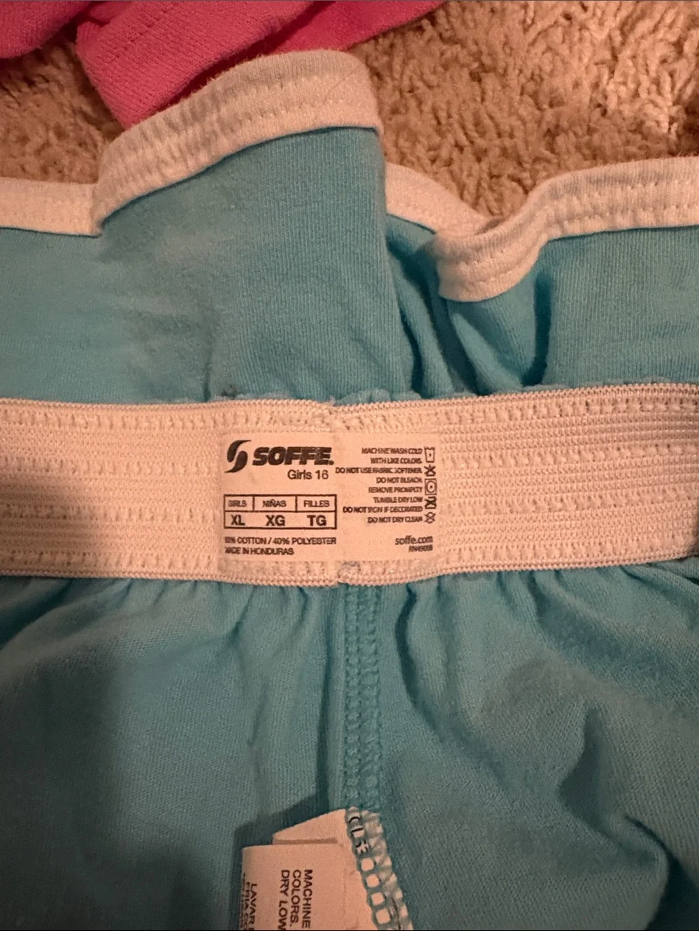 Soffe Girls Athletic Shorts XL 4 pair set